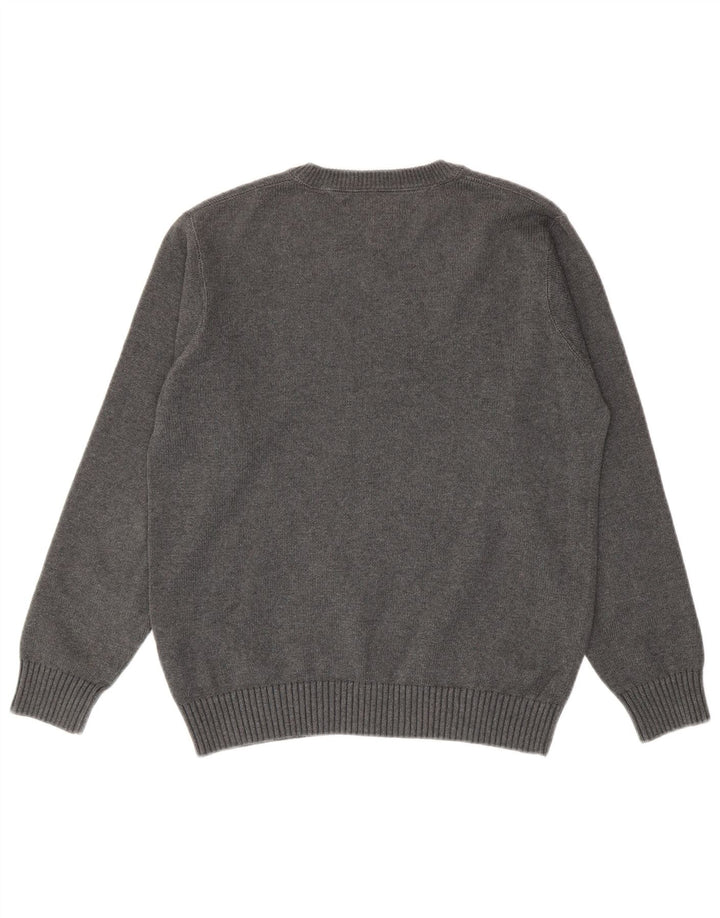 Tommy Hilfiger Herre Crew Neck Jumper Sweater Medium Grå Bomuld