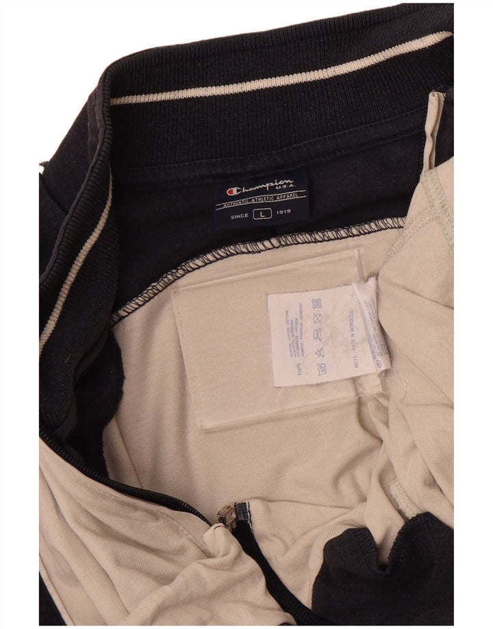 Champion Herre træningsdragt Topjakke Stor Hvid Colourblock Bomuld