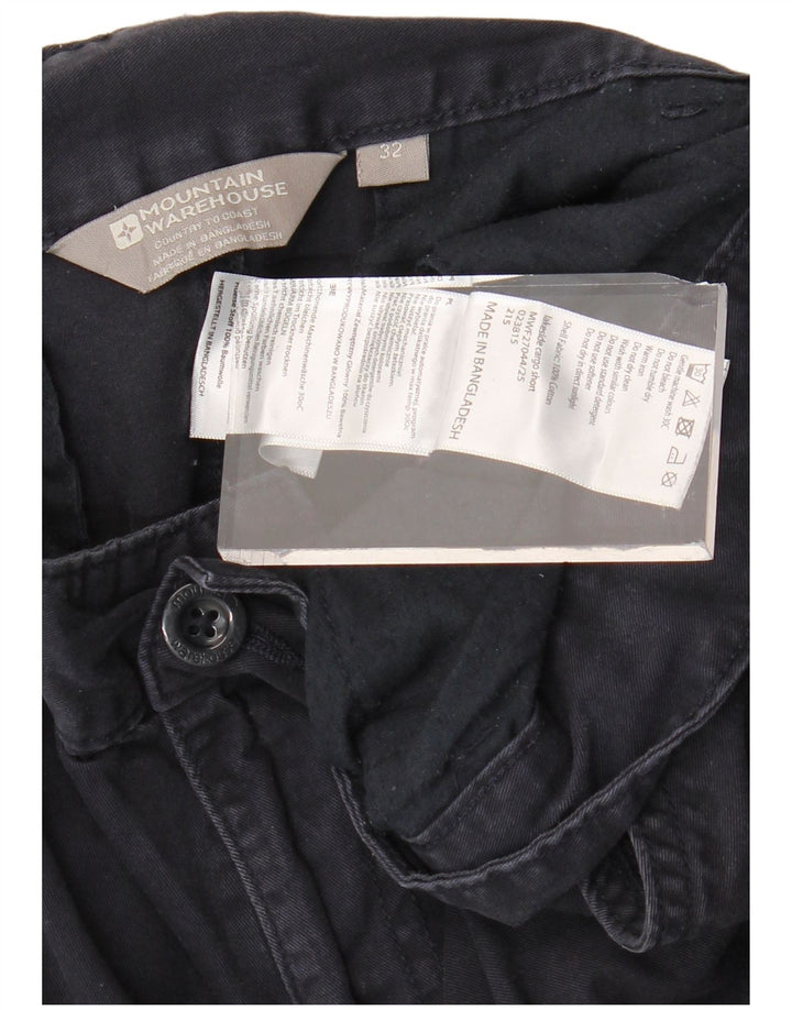 MOUNTAIN WAREHOUSE Herre Cargo Shorts W32 Mellem marineblå bomuld