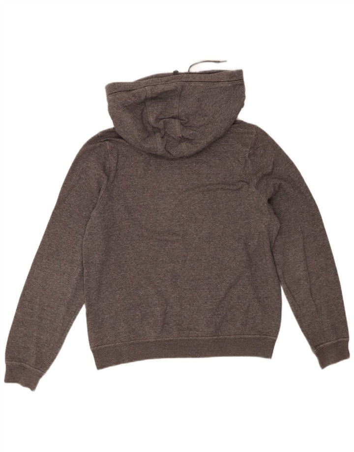 NIKE Womens Oversized Hoodie Jumper UK 10 Small Grey Cotton