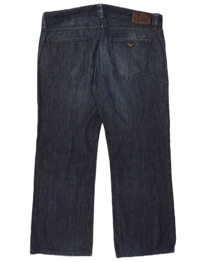 Armani Dame Straight Jeans W36 L26 Marineblå Bomuld