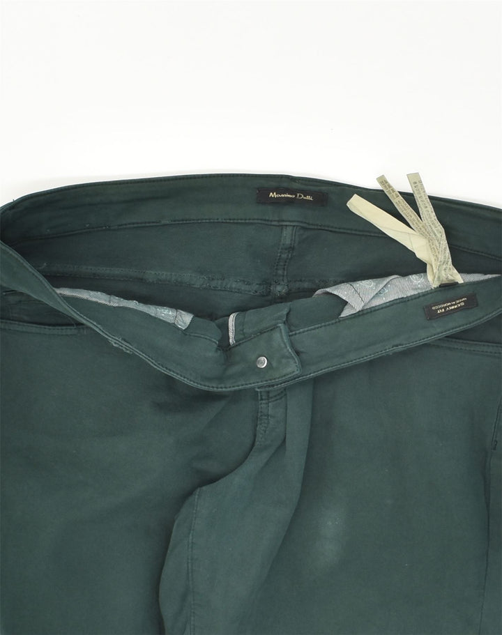 MASSIMO DUTTI Womens Skinny Jeans EU 42 Large W32 L29 Green Cotton | Vintage Massimo Dutti | Thrift | Second-Hand Massimo Dutti | Used Clothing | Messina Hembry 