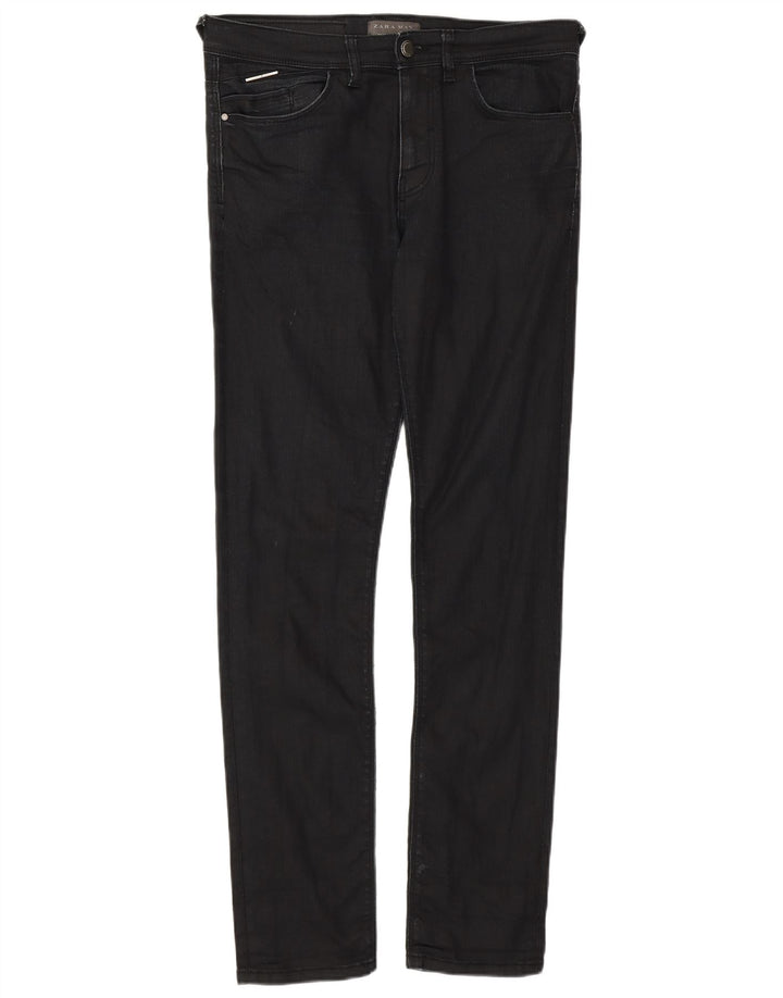 ZARA Skinny Jeans til mænd EU 40 Medium W31 L30 Sort Bomuld