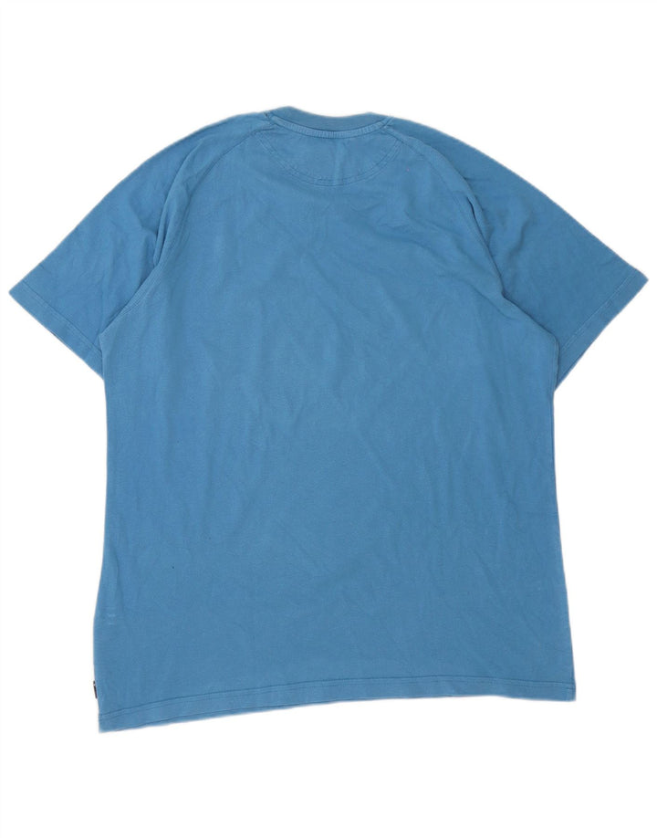Adidas T-shirt top mellemblå bomuld til mænd