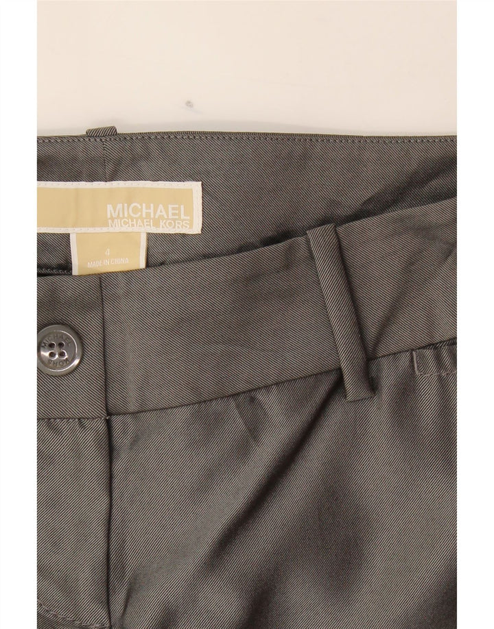 MICHAEL KORS Womens Slim Casual Trousers US 4 Small W30 L28 Grey Polyester Vintage Michael Kors and Second-Hand Michael Kors from Messina Hembry 
