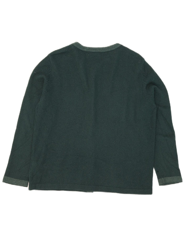 Marks & Spencer Dame Cardigan Sweater UK 16 Large Grøn Akryl