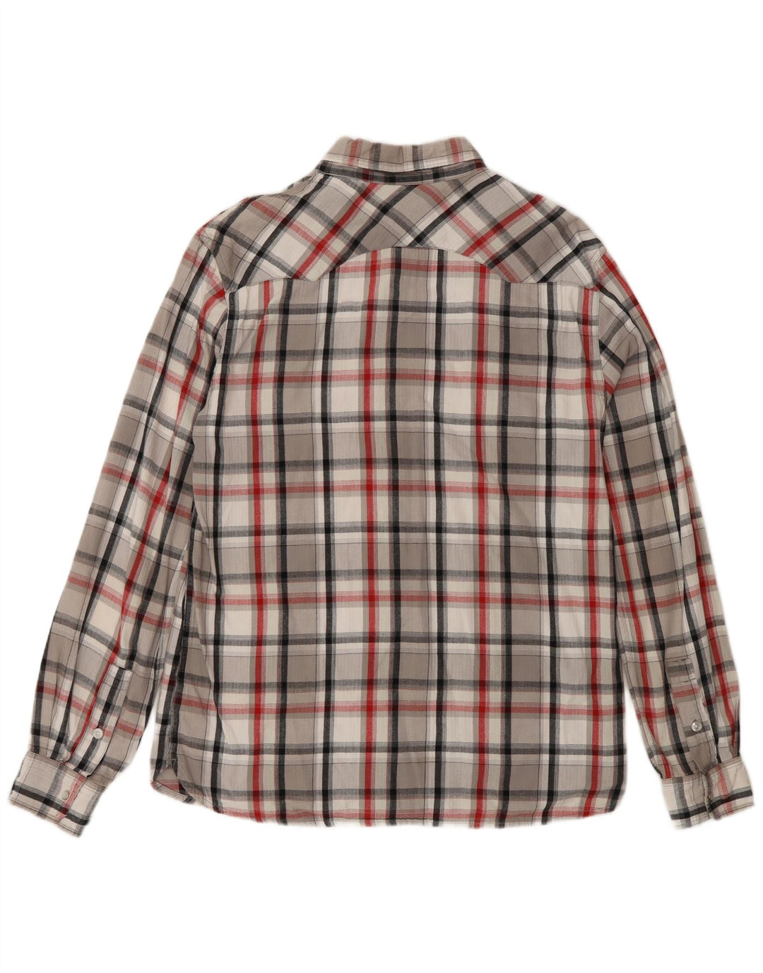 Levi's Flanelskjorte til mænd mellemgrå ternet bomuld