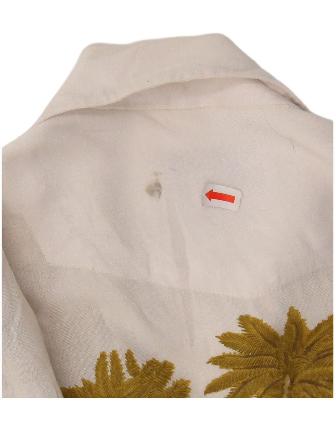 VINTAGE Womens Abstract Pattern Short Sleeve Shirt 3XL White Hawaiian