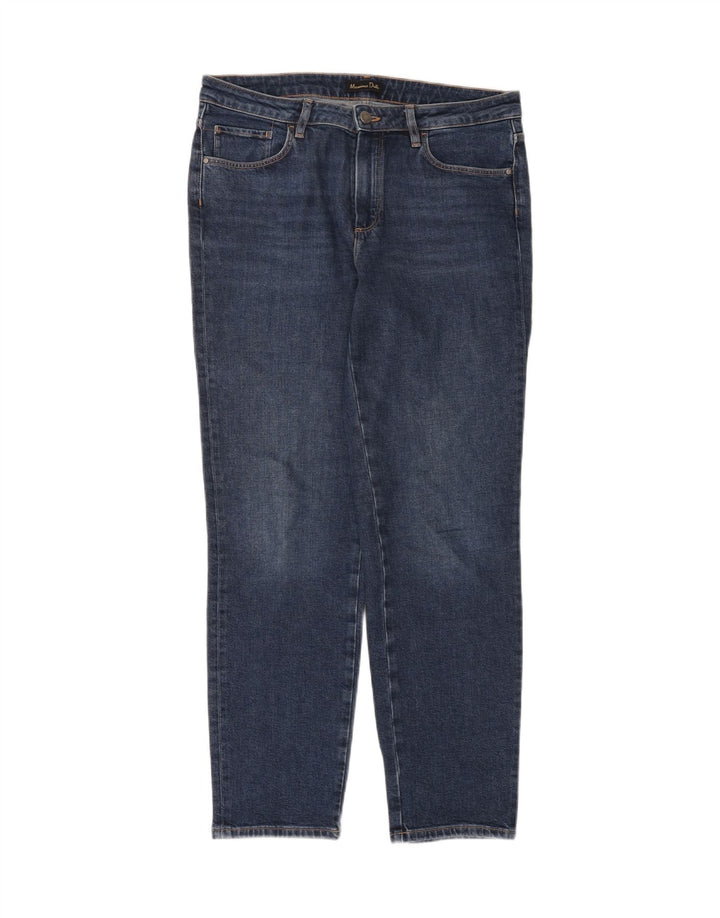 Massimo Dutti Dame Slim Jeans EU 40 Medium W30 L30 Blå Bomuld