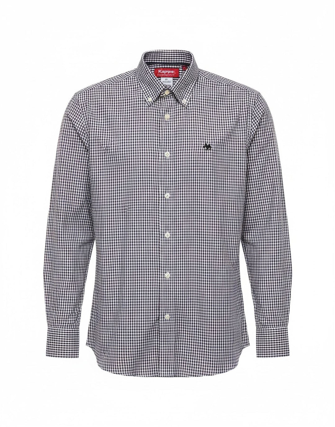 Kappa Herreskjorte Medium Blue Gingham Cotton