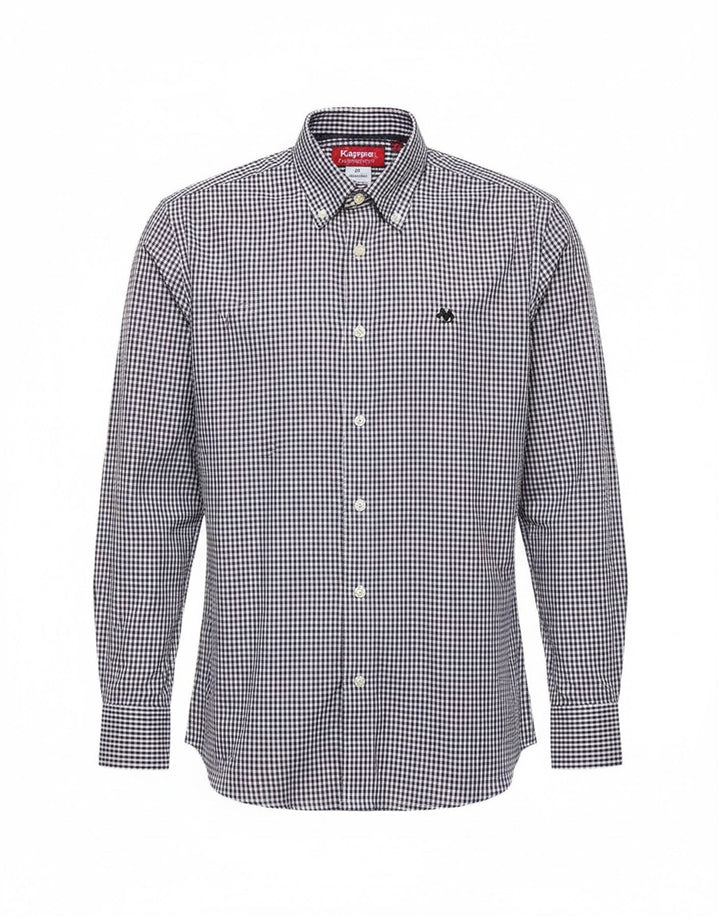 Kappa Herreskjorte Medium Blue Gingham Cotton