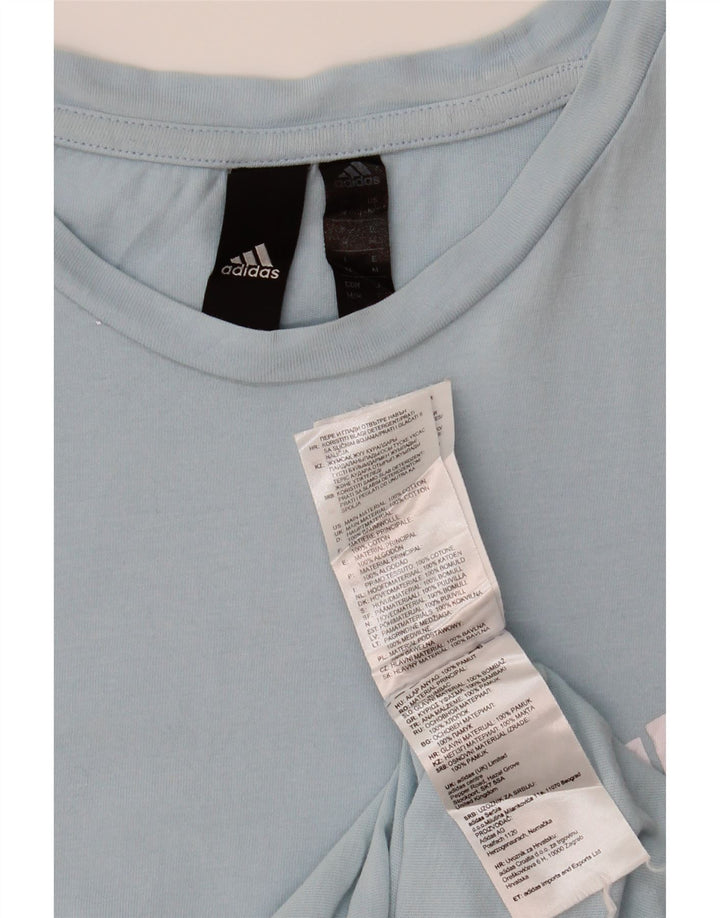 ADIDAS Mens T-Shirt Top Medium Blue Cotton