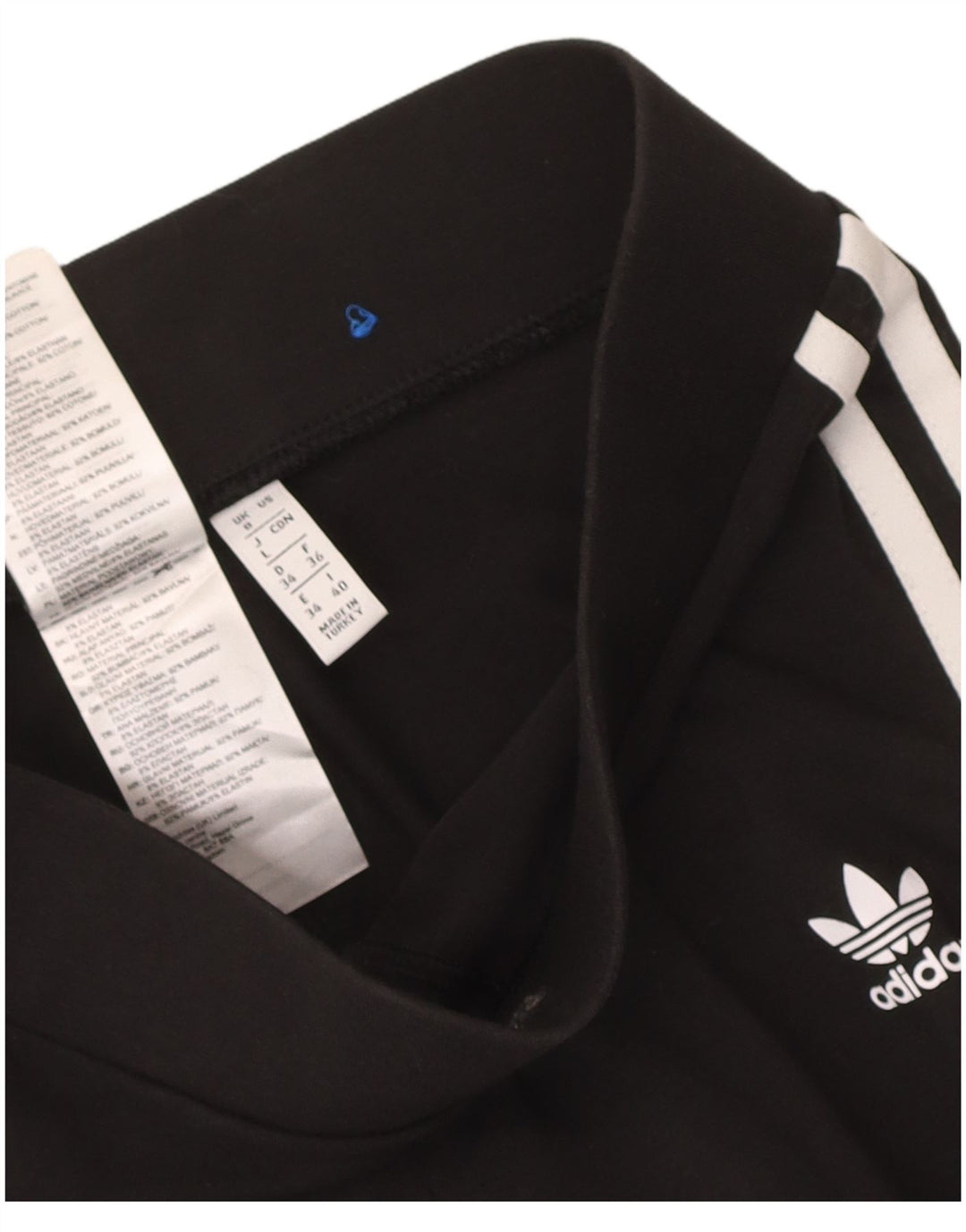Adidas Dame Leggings UK 8 Small Black Bomuld