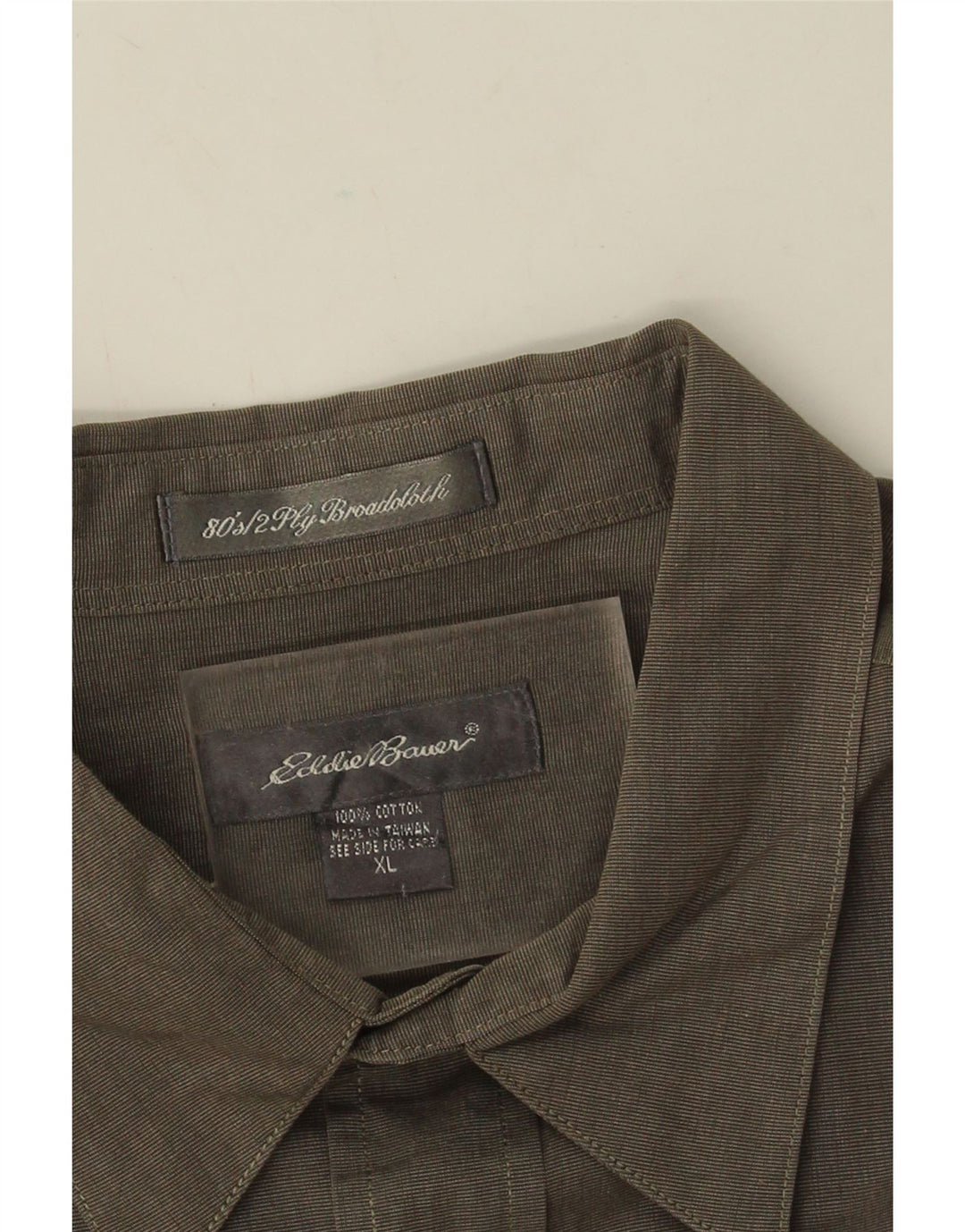Eddie Bauer Herreskjorte XL Khaki Bomuld