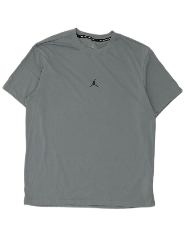 Jordan Herre Dri Fit T-shirt Top mellemgrå bomuld