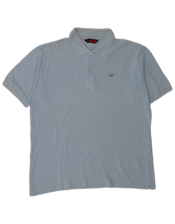 Kappa Mens Polo Shirt Large Blue Cotton