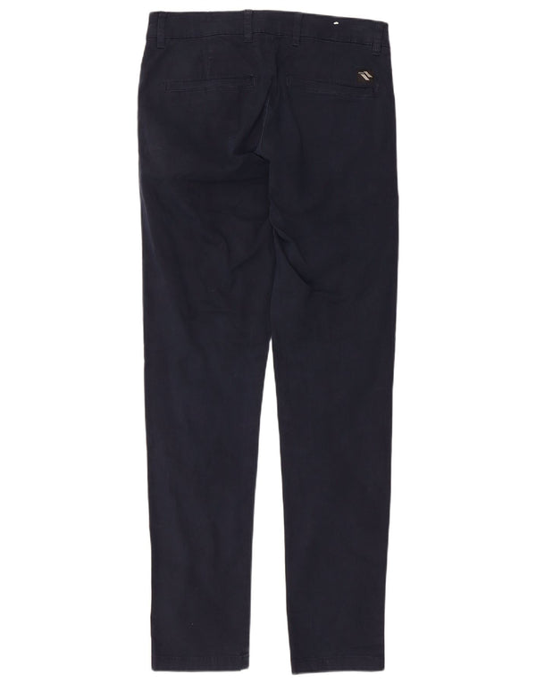 Zara Herre Slim Chino Bukser EU 38 Small W30 L31 Marineblå Bomuld