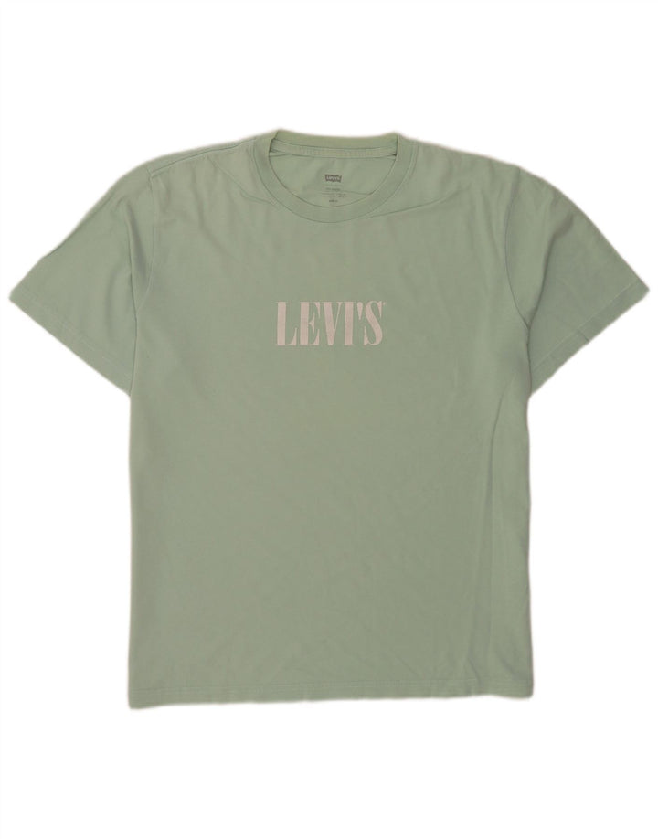 Levi's Herre Relaxed Fit grafisk T-shirt top mellemgrøn bomuld