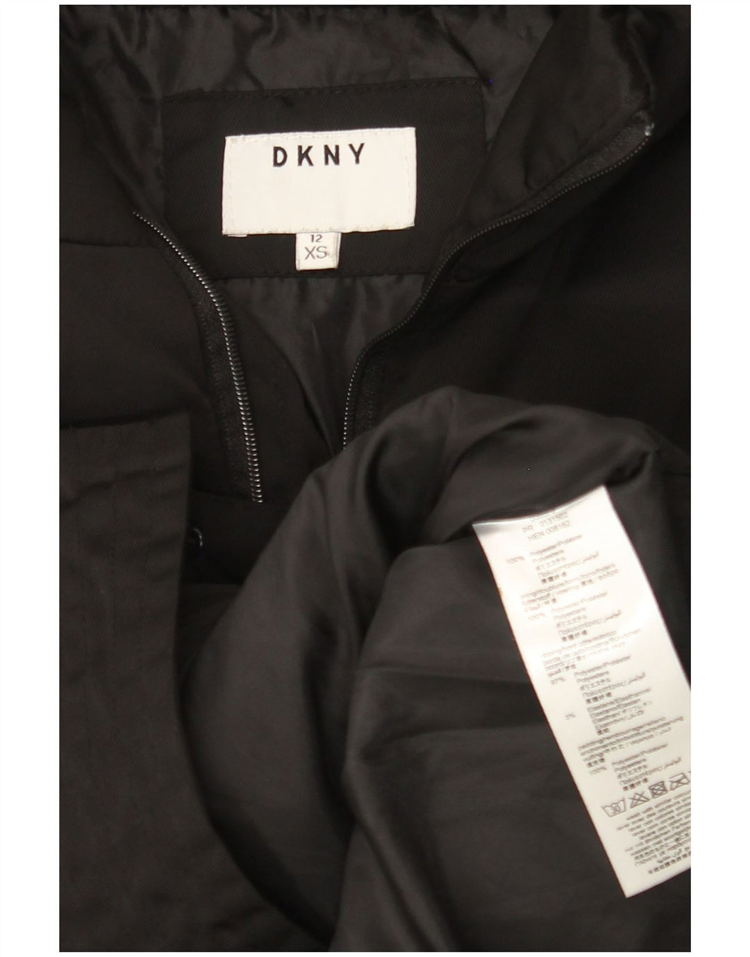 DKNY Pige Polstret Jakke 11-12 År XS Sort Polyester