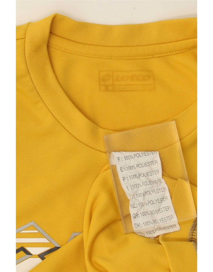 Lotto Herre Grafisk T-Shirt Top Medium Gul Stribet Polyester