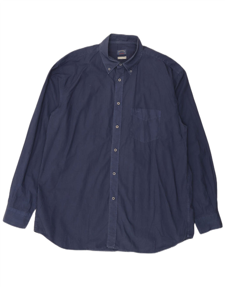 PAUL & SHARK Herreskjorte str. 46 2XL Marineblå