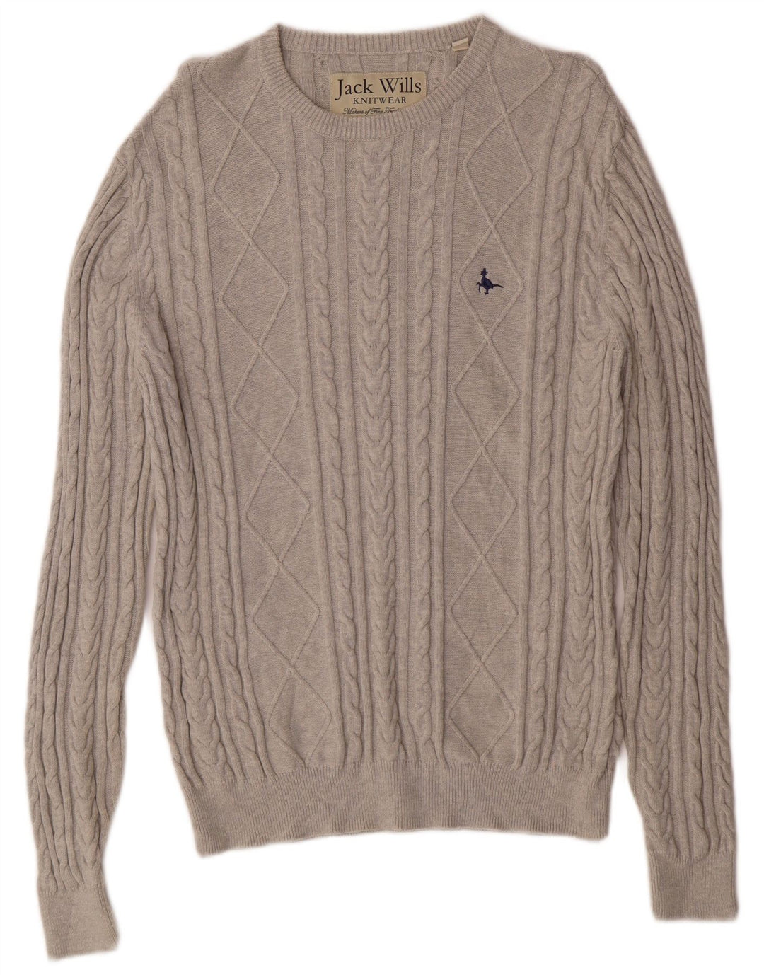 Jack Wills Herre Crew Neck Jumper Sweater Medium Grey Bomuld Classic