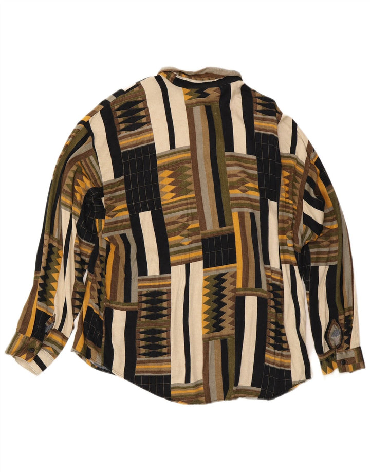 Hutspah herreskjorte XL flerfarvet geometrisk rayon