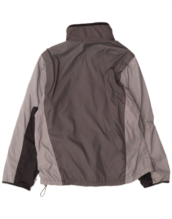 NAUTICA Mens Reversible Jacket UK 42 XL Grey Colourblock Nylon