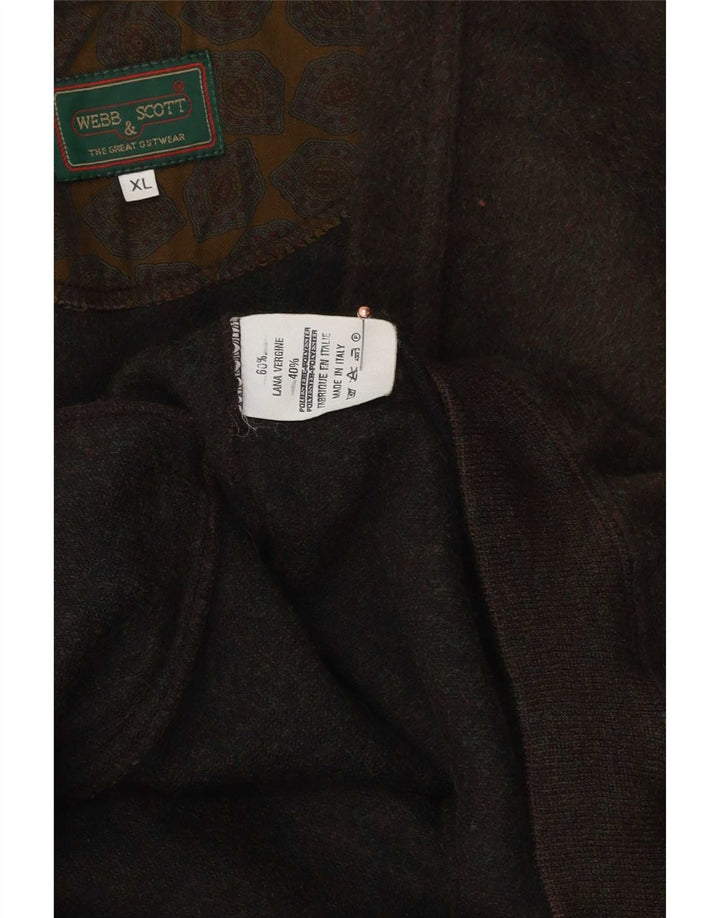 Webb&Scott Herre Cardigan Sweater XL Brun Virgin Wool
