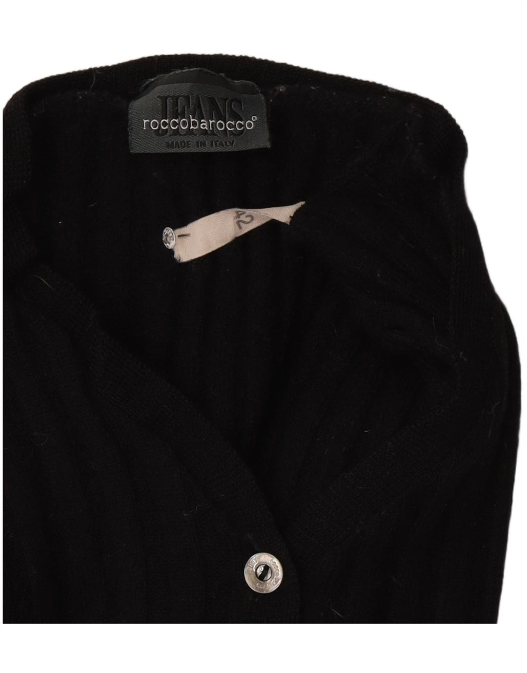Roccobarocco Dame Crop Cardigan Sweater IT 42 Medium Sort