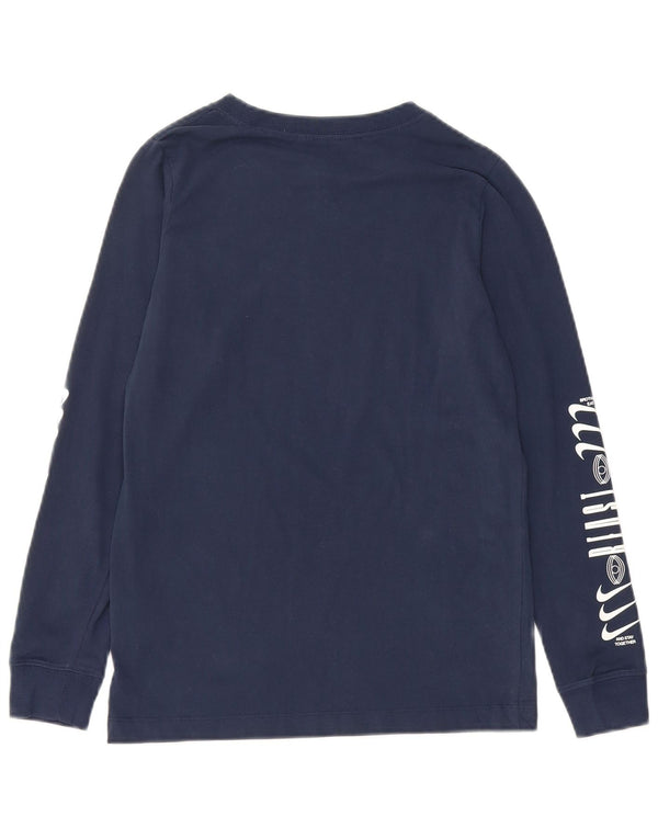 Nike drenge grafisk top langærmet 10-11 år medium marineblå bomuld