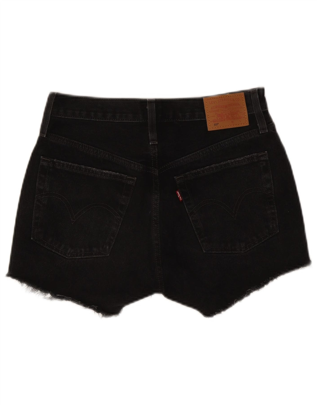 Levi's Womens 501 Distressed Denim Shorts W28 Medium Black