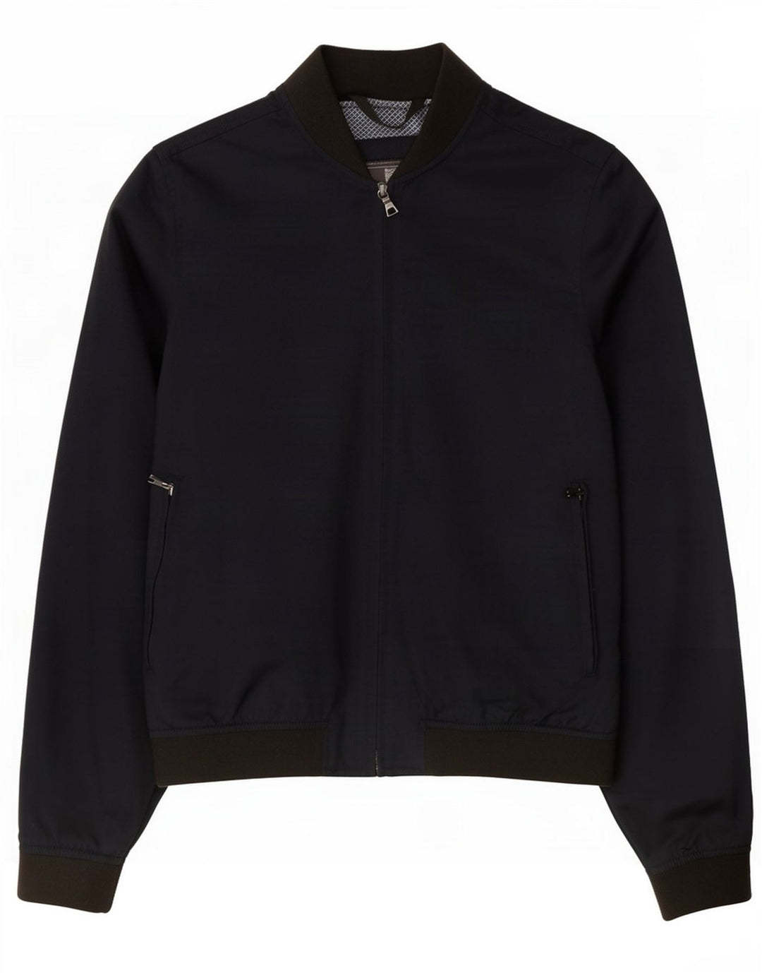 Marks & Spencer Herre Bomber Jacket UK 36 Small Navy Blue Colourblock