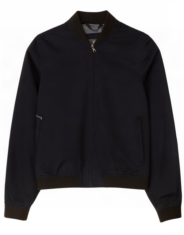 Marks & Spencer Herre Bomber Jacket UK 36 Small Navy Blue Colourblock