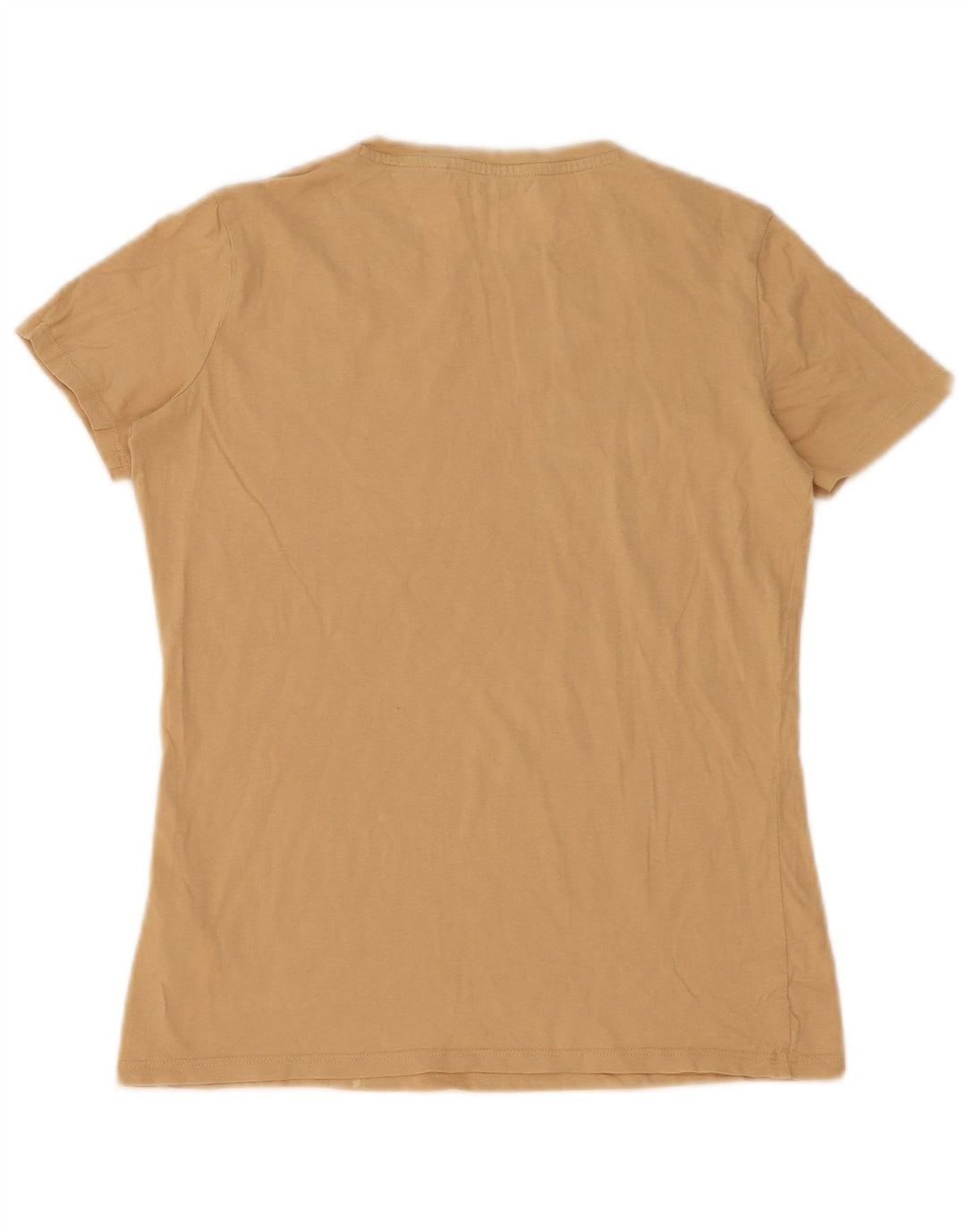 Guess Dame T-Shirt Top UK 12 Medium Beige Bomuld