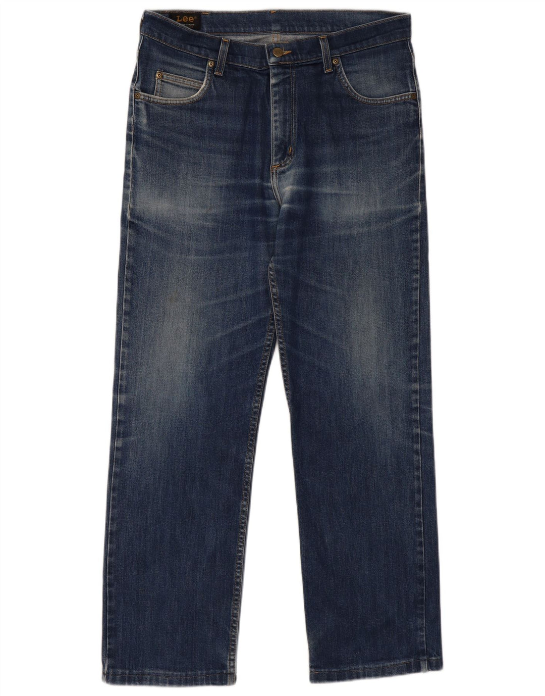 Lee Straight Jeans til mænd W34 L30 blå bomuld