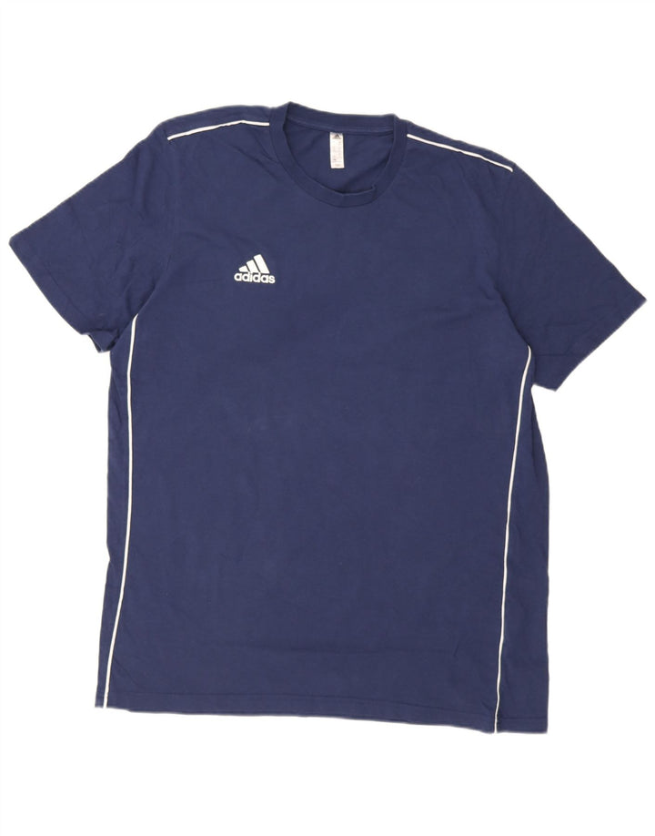 Adidas herre T-shirt top XL marineblå bomuld
