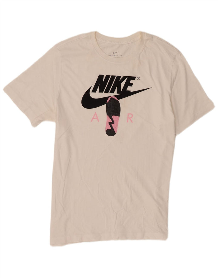 Nike grafisk T-shirt top til mænd, stor hvid bomuld