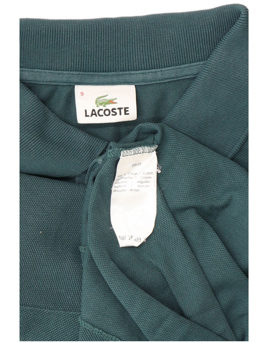 LACOSTE Poloshirt til mænd str. 9 4XL Grøn bomuld