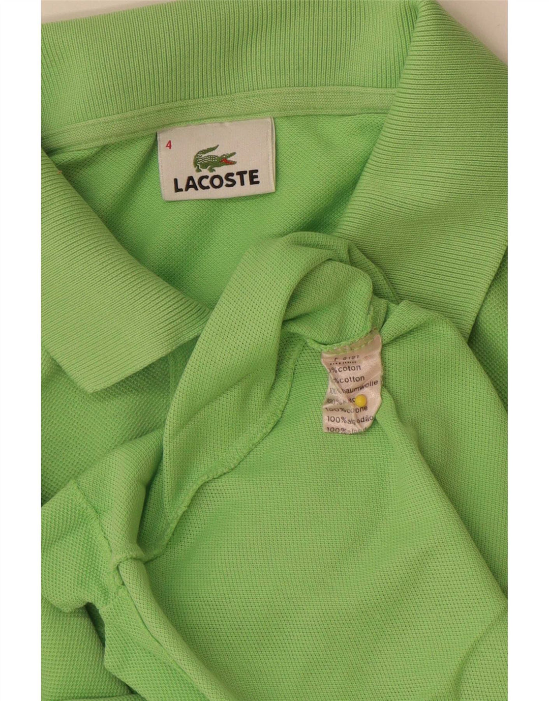 Lacoste herre poloshirt størrelse 4 Medium grøn bomuld