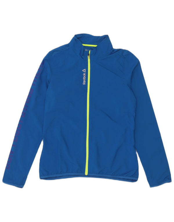 Reebok Boys Grafisk træningsdragt topjakke 9-10 år Lille blå polyester
