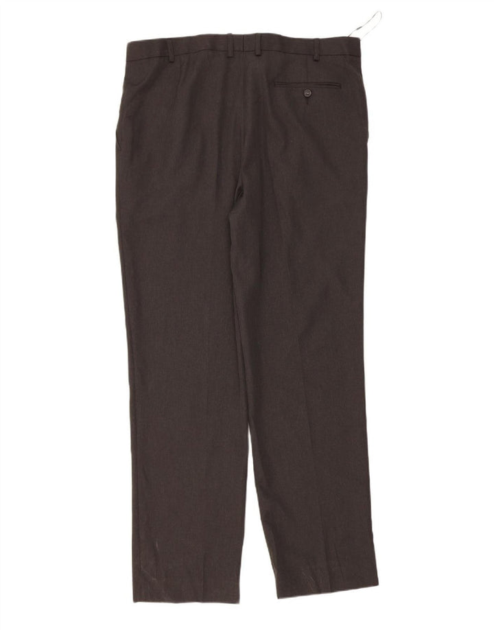 MARKS & SPENCER Mens Regular Fit Pegged Suit Trousers W38 L33 Grey