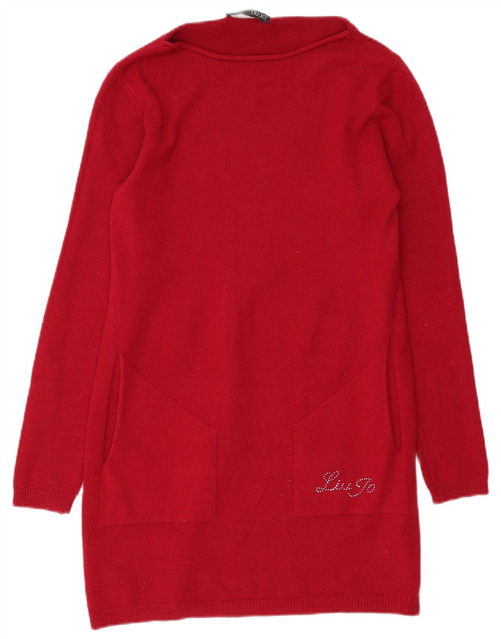 Liu Jo Dame Jumper Dress UK 12 Medium Red Modal