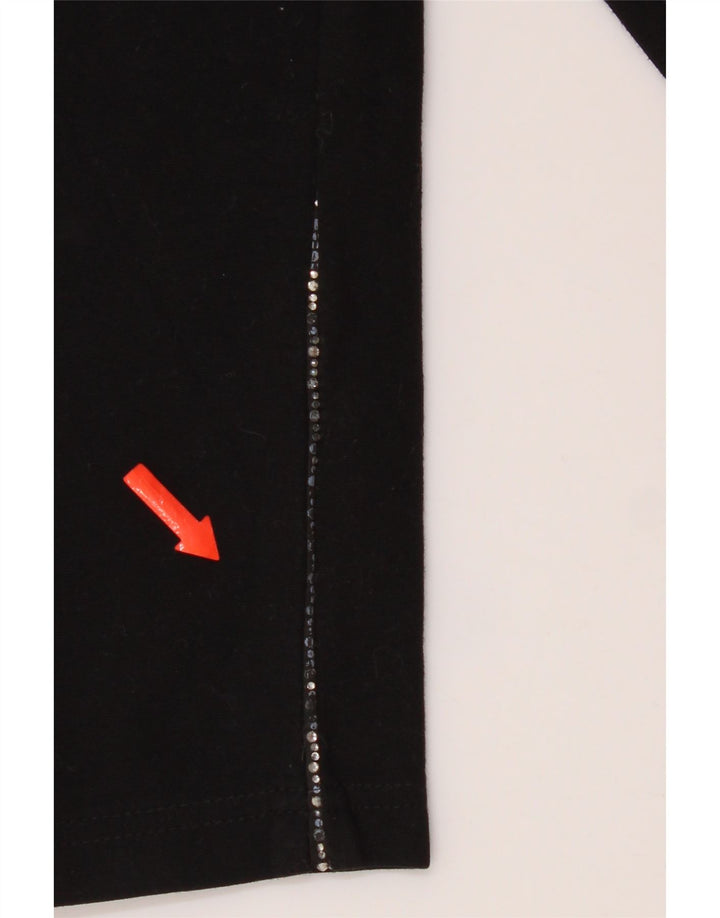 Marks & Spencer Womens Crop Leggings UK 8 Small Black Viscose