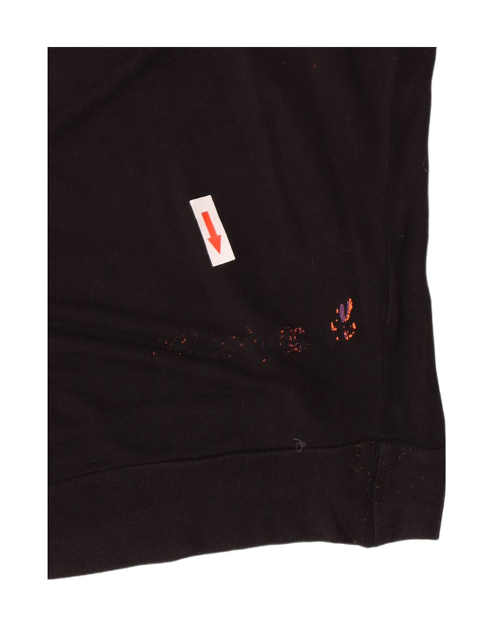 Desigual Womens Batwing Bluse Top UK 16 Large Black Floral