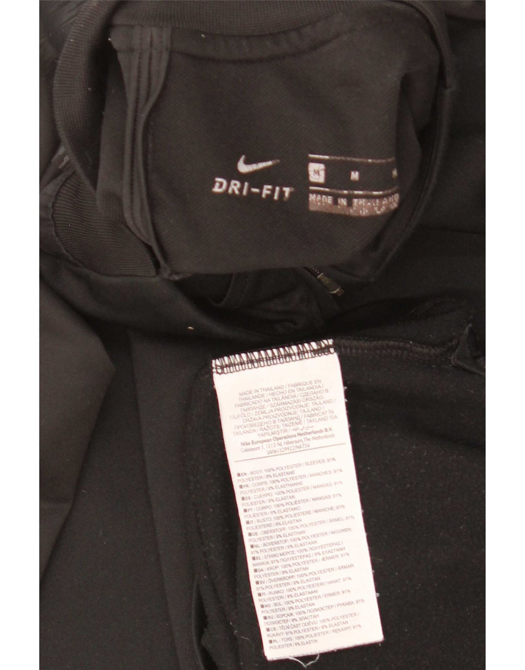 Nike Herre Dri Fit Grafisk Pullover Træningsdragt Top Medium Sort Colourblock