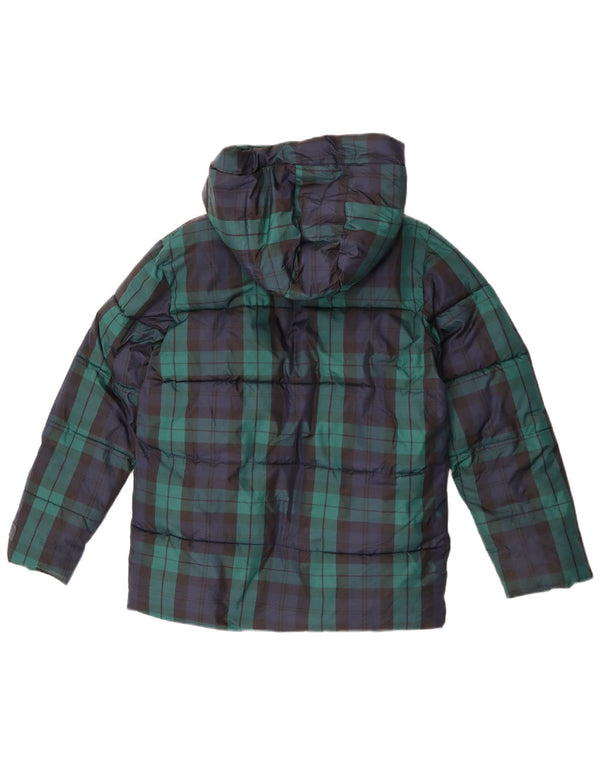 Gap Boys hættejakke 13-14 år 2XL marineblå ternet polyester