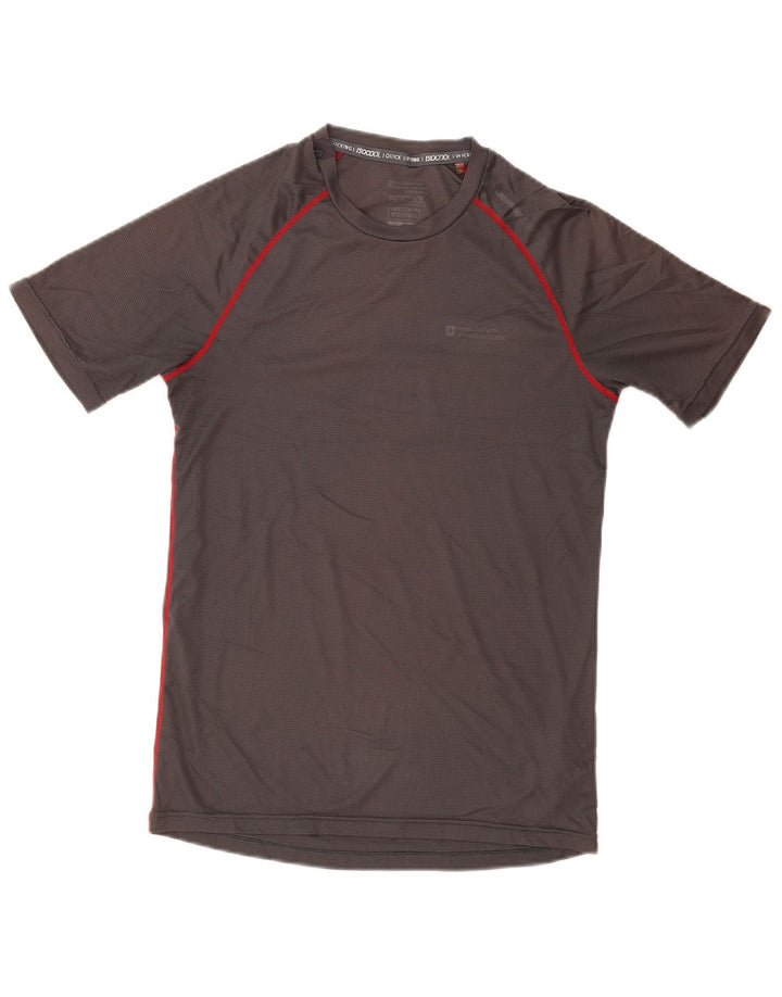 MOUNTAIN WAREHOUSE Herre T-Shirt Top Lille Grå Ternet