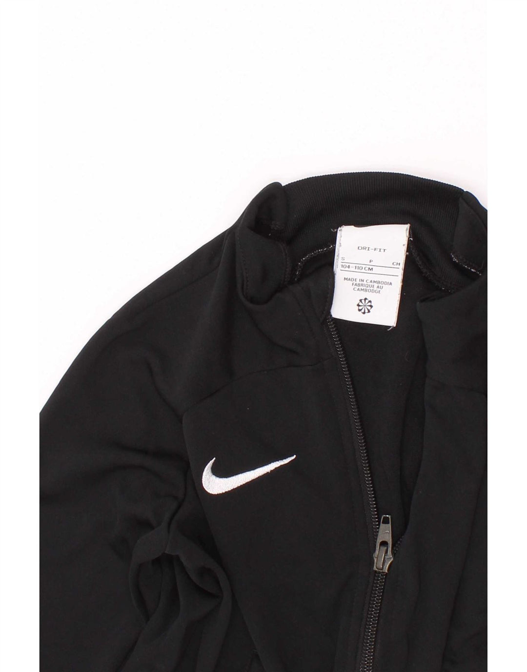 Nike piger Dri Fit træningsdragt topjakke 4-5 år lille sort polyester