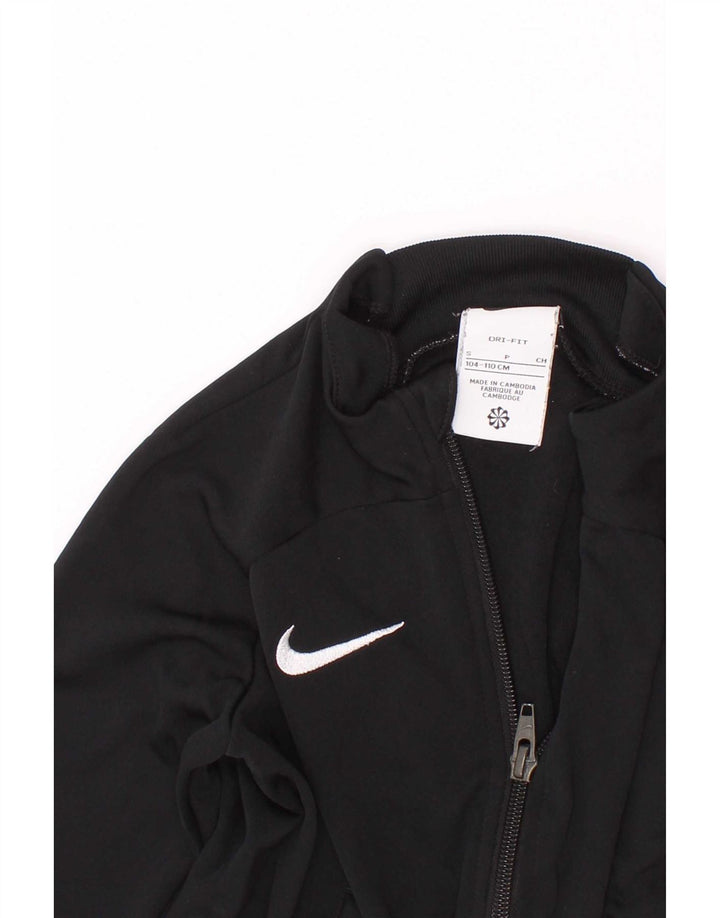 Nike piger Dri Fit træningsdragt topjakke 4-5 år lille sort polyester